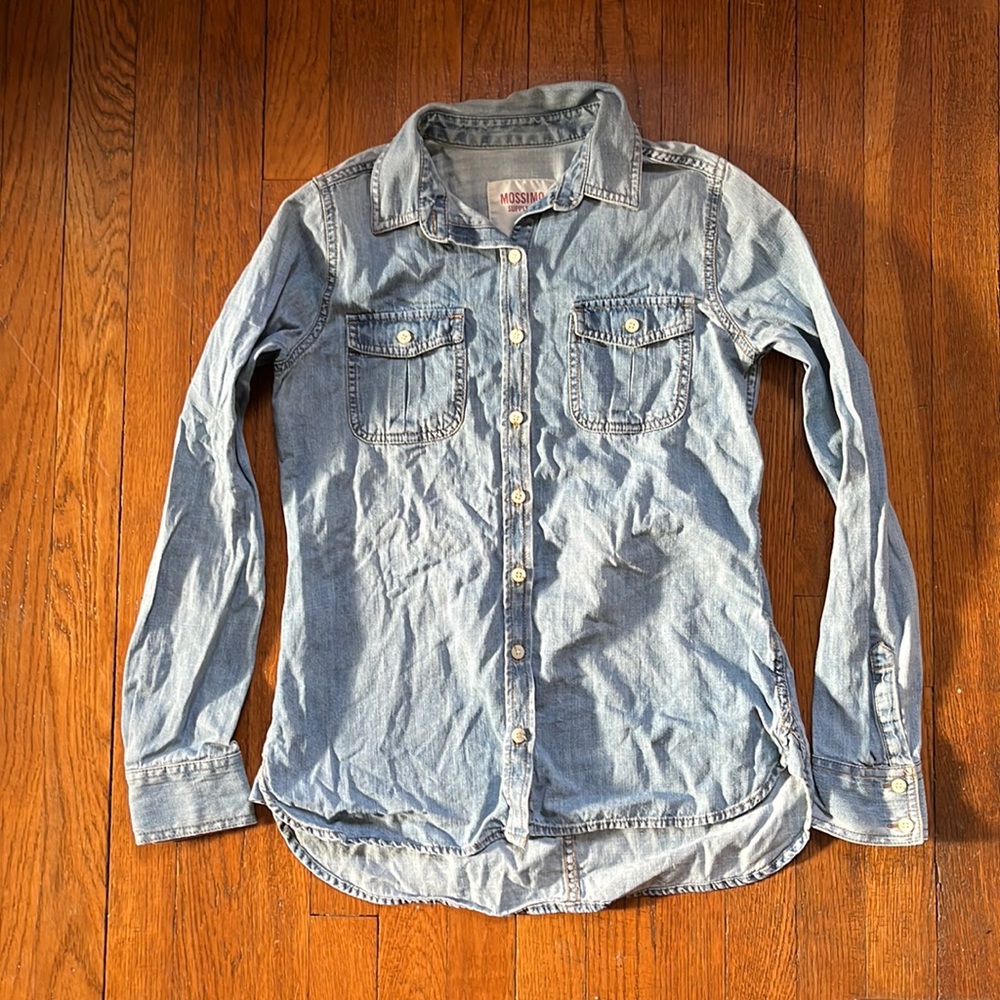 Mossimo faux denim button down